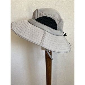 FEINSKEY Boonie Hat Grey Wide Brim Vented Fish/Hike Outdoor Adjustable Sunhat